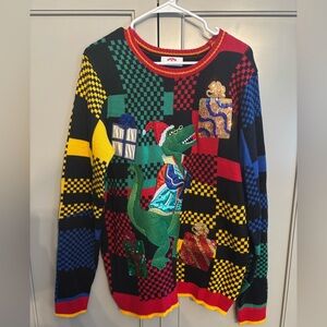 Dinasaur Ugly Christmas Sweater M